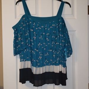 Lane Bryant cold shoulder summer blouse